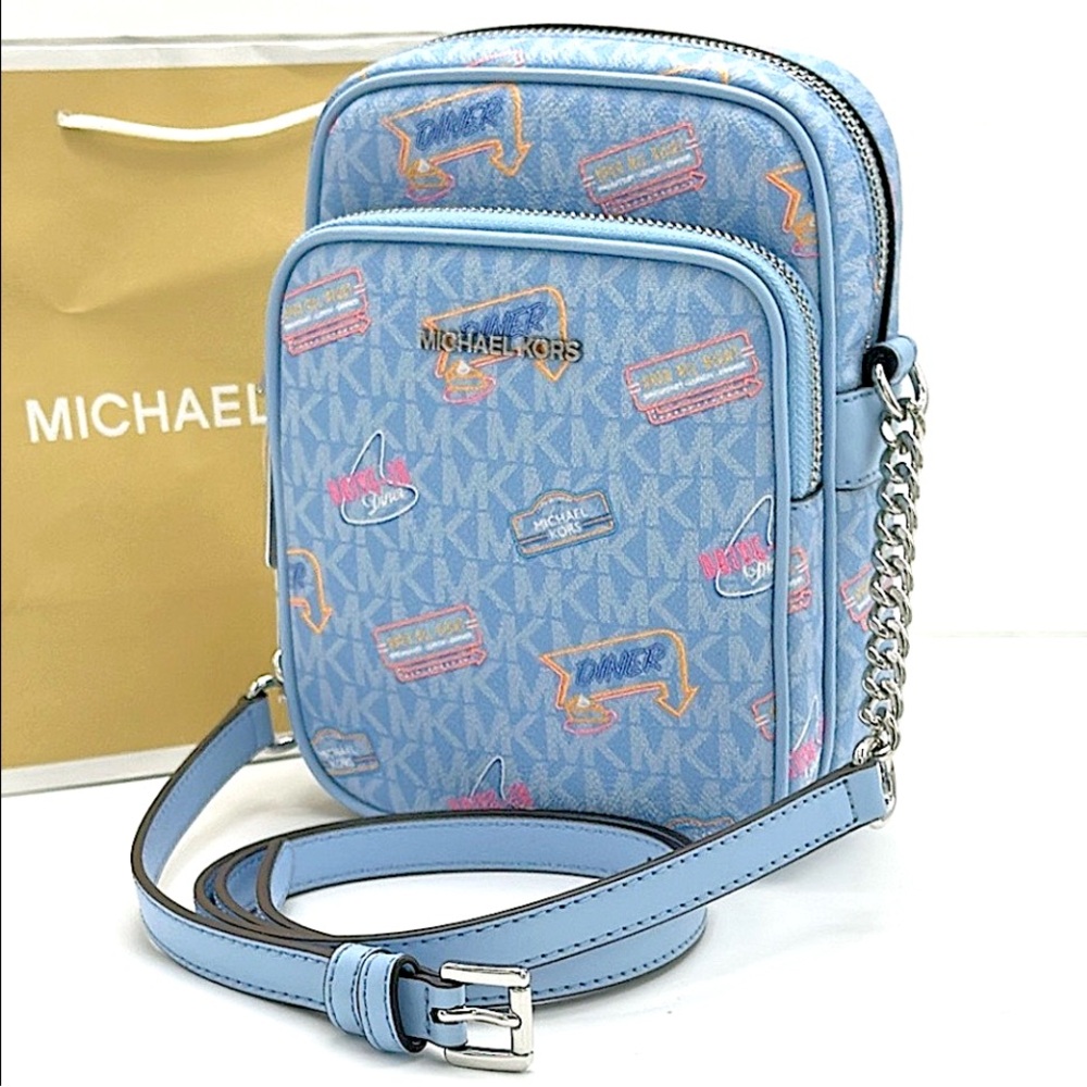 MICHAEL KORS
Jet Set Medium Printed Signature Logo Crossbody NS CHAIN XBODY Bag